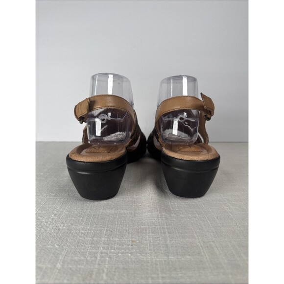 Clarks Artisan Brown‎ Tan Leather Strappy Boho Summer Sandals Women’s Sz 9.5 - Picture 7 of 14